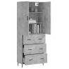 Stylish Highboard Concrete Grey | 69.5x34x180 cm | HipoMarket