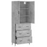 Stylish Highboard Concrete Grey | 69.5x34x180 cm | HipoMarket