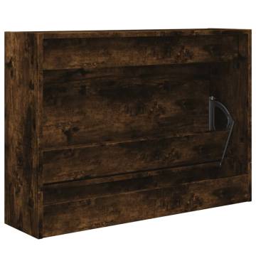 Shoe Cabinet Smoked Oak 80x21x57 cm | Stylish & Compact Design