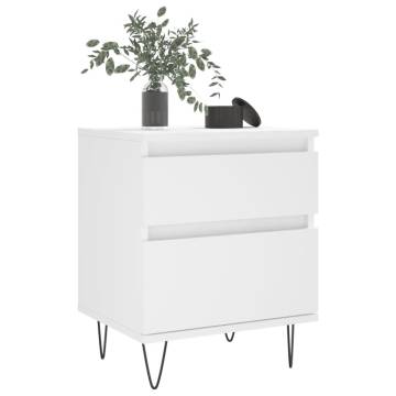 Trendy Bedside Cabinets 2 pcs White - Engineered Wood | Hipomarket