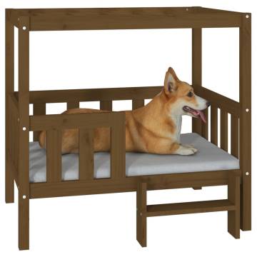 Dog Bed Honey Brown - Solid Pine Wood | Hipomarket