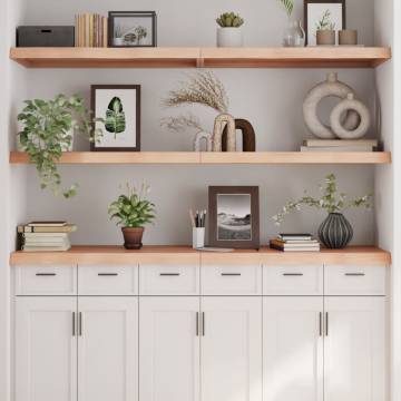 Untreated Solid Wood Oak Wall Shelf - Stylish & Durable Design