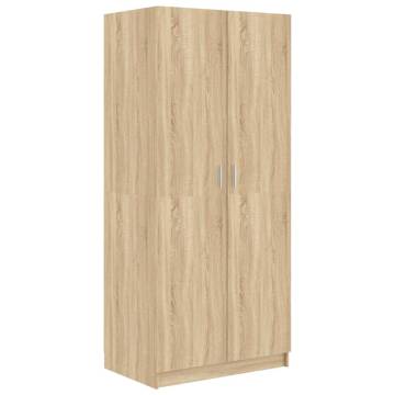 Wardrobe Sonoma Oak - Compact Storage Solution | Hipo Market