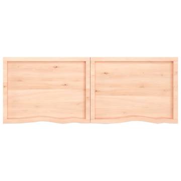 Untreated Solid Wood Oak Wall Shelf - Stylish & Durable Design