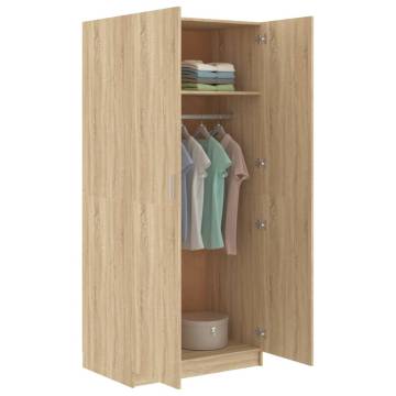 Wardrobe Sonoma Oak - Compact Storage Solution | Hipo Market