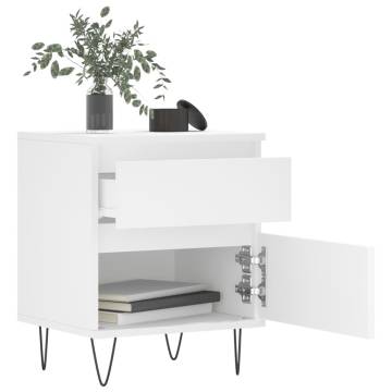 Trendy Bedside Cabinets 2 pcs White - Engineered Wood | Hipomarket