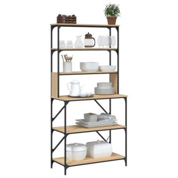 Baker's Rack 6-Tier Sonoma Oak - Durable & Stylish Storage