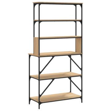 Baker's Rack 6-Tier Sonoma Oak - Durable & Stylish Storage