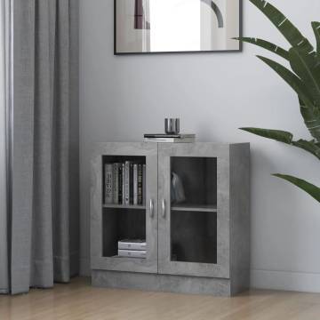 Vitrine Cabinet Concrete Grey - Stylish & Practical Storage