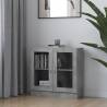 Vitrine Cabinet Concrete Grey 82.5x30.5x80 cm Engineered Wood Colour concrete grey Quantity in Package 1 Height 80 cm 