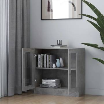 Vitrine Cabinet Concrete Grey - Stylish & Practical Storage