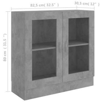 Vitrine Cabinet Concrete Grey - Stylish & Practical Storage