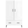 Elegant Highboard in High Gloss White | 69.5x31x115 cm