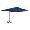 Cantilever Umbrella with Aluminium Pole 4x3 m Azure Blue Colour azure blue Size 400 x 300 cm Quantity in Package 1 Model 8 aluminium ribs 