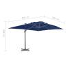 Cantilever Umbrella 4x3m Azure Blue - Sun Protection & Style