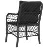 Comfortable Black Poly Rattan Garden Chairs with Cushions