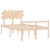 Solid Wood Bed Frame with Headboard 120x200 cm - Hipomarket