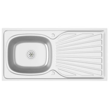 Kitchen Sink with Drainer Set - Stainless Steel 1000x500 mm