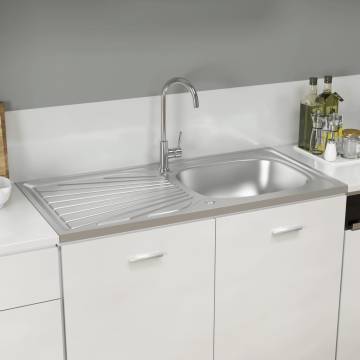 Kitchen Sink with Drainer Set - Stainless Steel 1000x500 mm