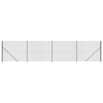 Wire Mesh Fence with Flange Anthracite 2x10m - Durable & Flexible