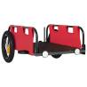 Bike Trailer - Red Oxford Fabric & Iron for Easy Transport