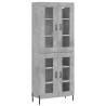 Highboard Concrete Grey - Elegant Engineered Wood Storage