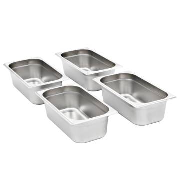 Gastronorm Containers 8 pcs GN 1/3 100 mm Stainless Steel