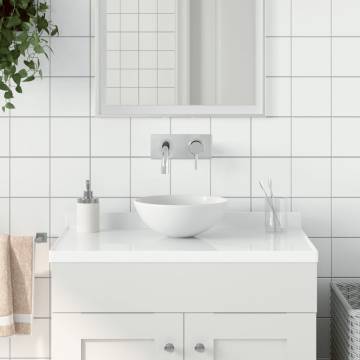 Matt White Round Ceramic Bathroom Sink | HipoMarket