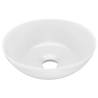 Matt White Round Ceramic Bathroom Sink | HipoMarket