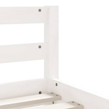 Kids Bed Frame with Drawers - White 90x200 cm Solid Pine