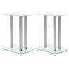 Aluminum Speaker Stands Transparent Safety Glass 2pcs Colour transparent 