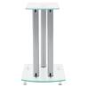 Aluminum Speaker Stands with Transparent Safety Glass | 2pcs