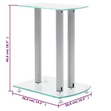 Aluminum Speaker Stands with Transparent Safety Glass | 2pcs