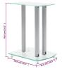 Aluminum Speaker Stands with Transparent Safety Glass | 2pcs