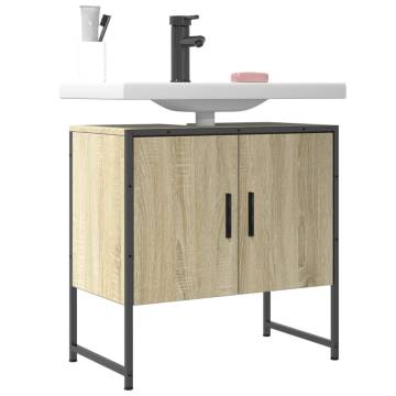 Sonoma Oak Bathroom Sink Cabinet | 60x33x60 cm | Stylish Storage