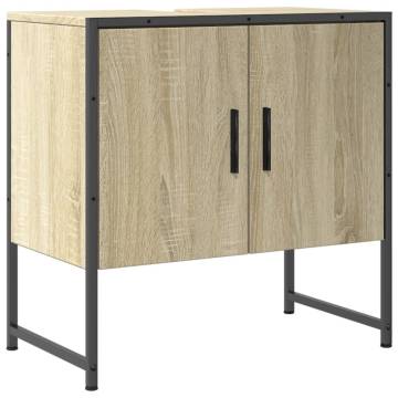 Sonoma Oak Bathroom Sink Cabinet | 60x33x60 cm | Stylish Storage