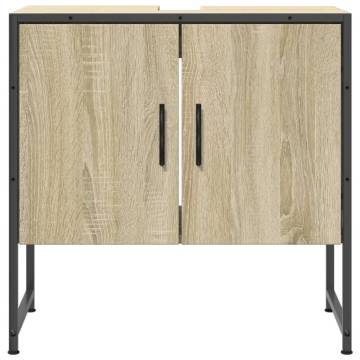 Sonoma Oak Bathroom Sink Cabinet | 60x33x60 cm | Stylish Storage