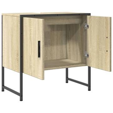 Sonoma Oak Bathroom Sink Cabinet | 60x33x60 cm | Stylish Storage