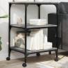 Printer Stand 3-Tier Grey Sonoma 50x41x75 cm Engineered Wood Colour grey sonoma 