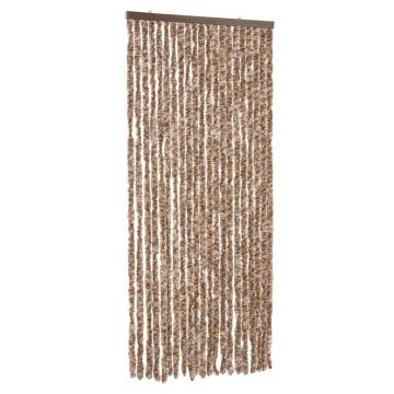 Fly Curtain Beige & Dark Brown 90x200 cm - Insect Protection