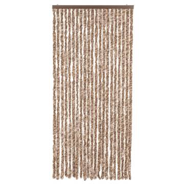 Fly Curtain Beige & Dark Brown 90x200 cm - Insect Protection