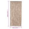 Fly Curtain Beige & Dark Brown 90x200 cm - Insect Protection