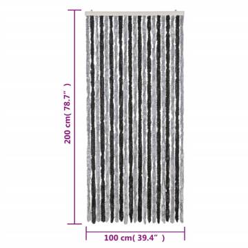 Fly Curtain Grey & Black 100x200 cm - Insect Protection