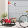 Bike Trailer Red Oxford Fabric and Iron Colour red Size 124 x 64.5 x 36 cm 