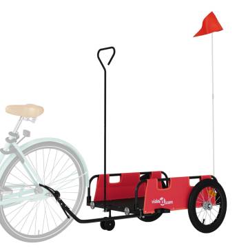 Bike Trailer Red Oxford Fabric | Durable & Safe Transport