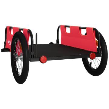 Bike Trailer Red Oxford Fabric | Durable & Safe Transport