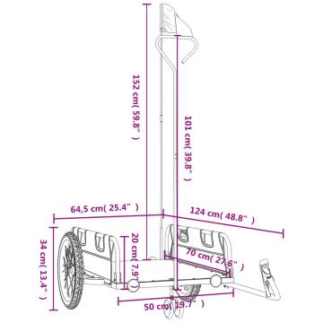 Bike Trailer Red Oxford Fabric | Durable & Safe Transport