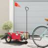 Bike Trailer Red Oxford Fabric and Iron Colour red Size 123 x 52.5 x 33 cm 