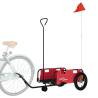 Bike Trailer - Red Oxford Fabric & Iron Construction | HipoMarket