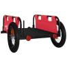 Bike Trailer - Red Oxford Fabric & Iron Construction | HipoMarket